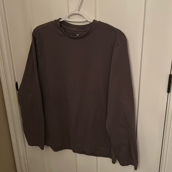H&M Brown long sleeve top, regular fit, men’s size L - Picture 1 of 4